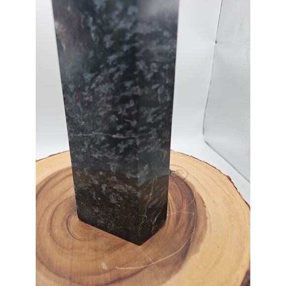 8.23lb Arfvedsonite Garnet Blue Flashes Crystal Point Tower Polished - Picture 6 of 13